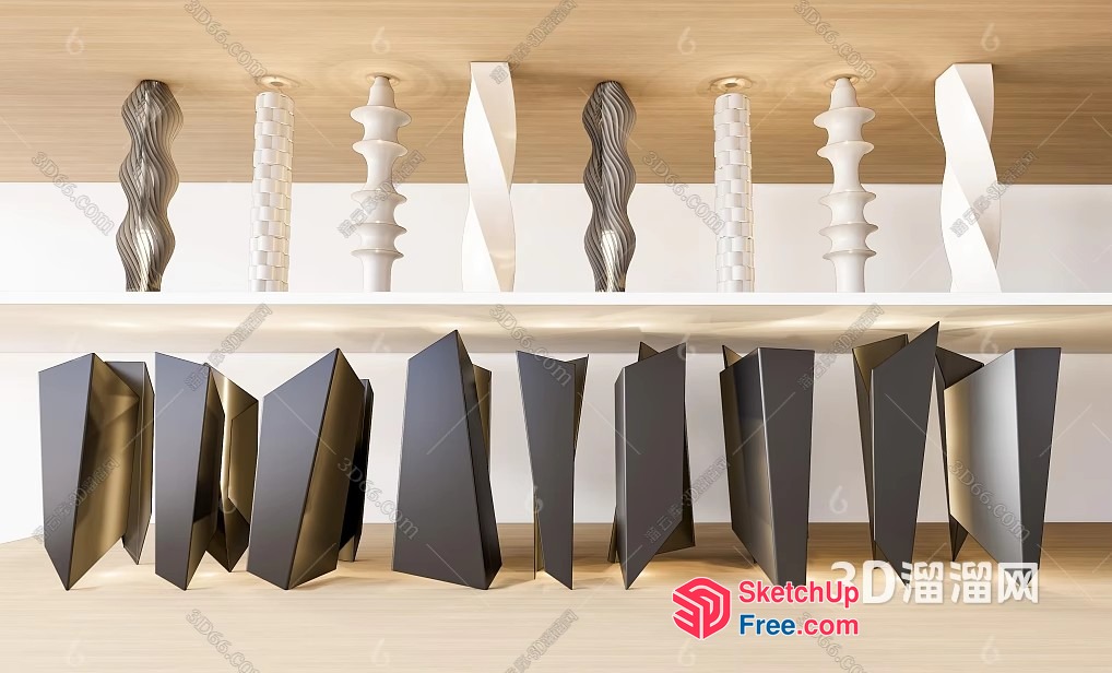 Modern Minimalist 3D Interior Furniture 3D SketchUp File