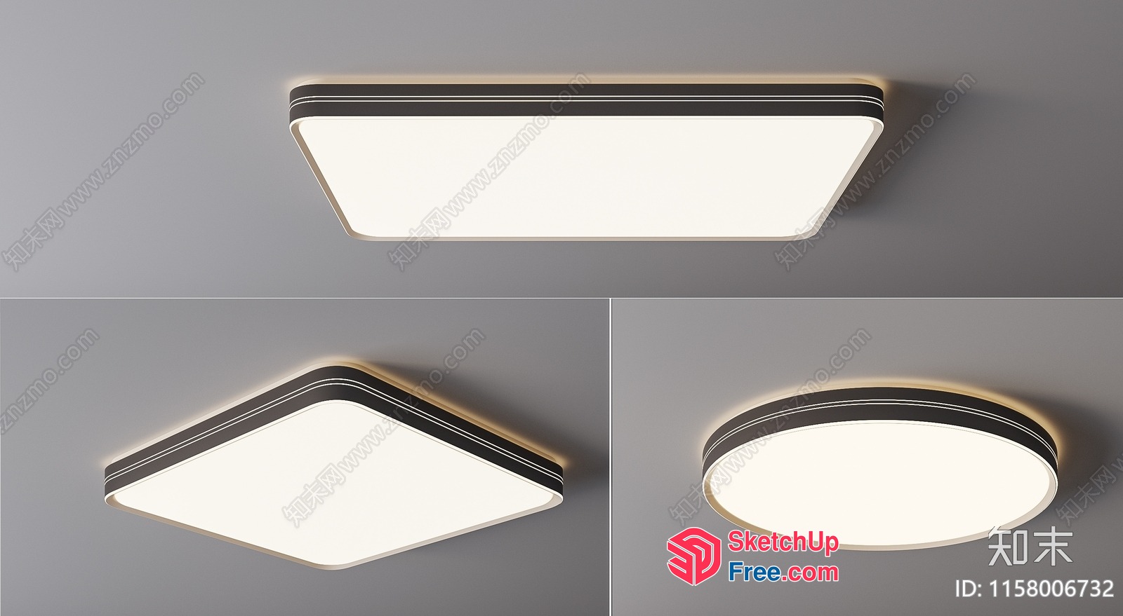 Modern Ceiling Lighting Fixture 3D SketchUp File
