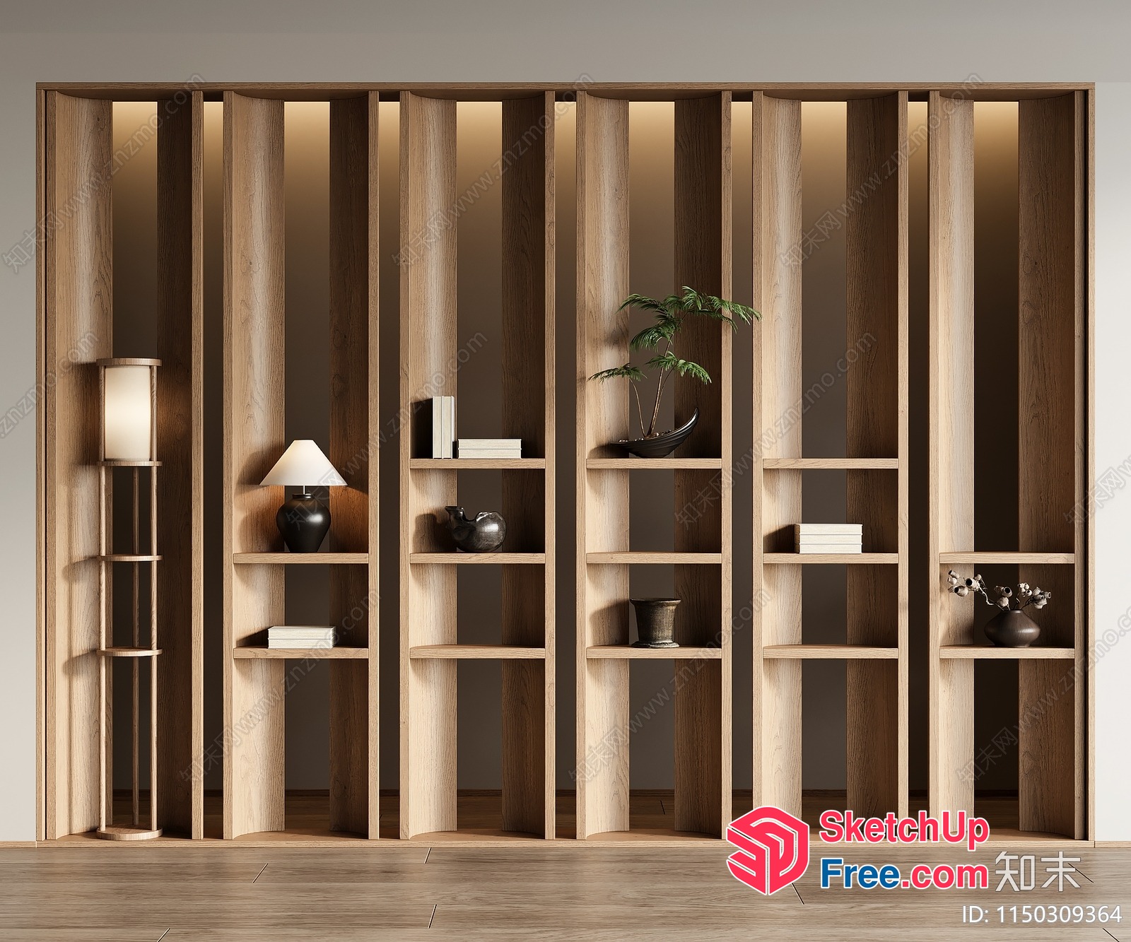 Elegant And Modern Shelving Unit 3D SketchUp File