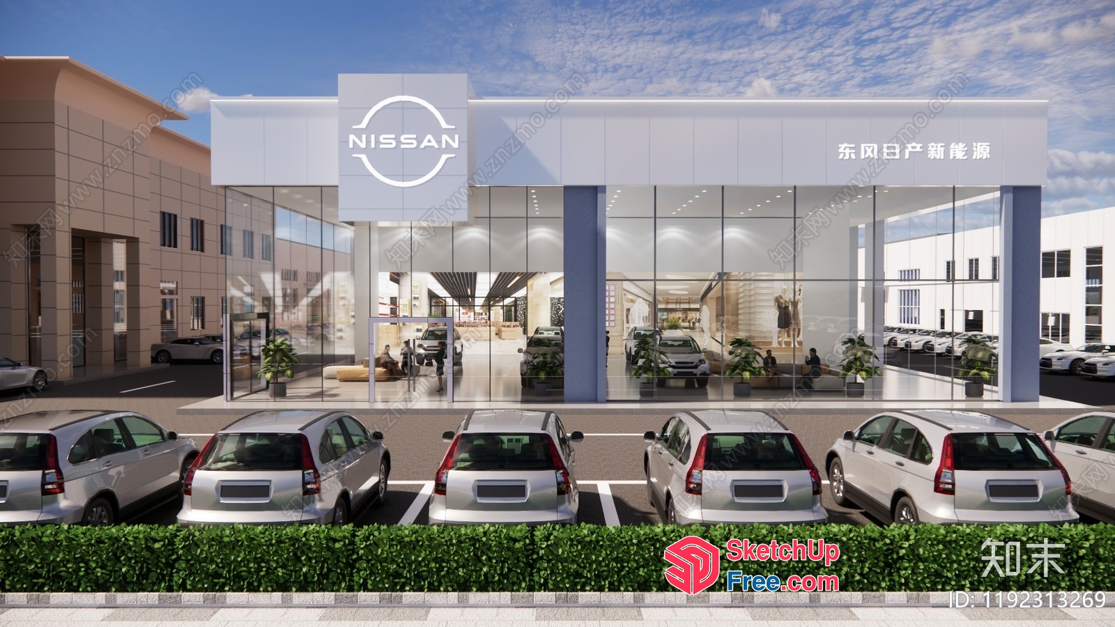 Nissan Car Dealership 3D SketchUp File