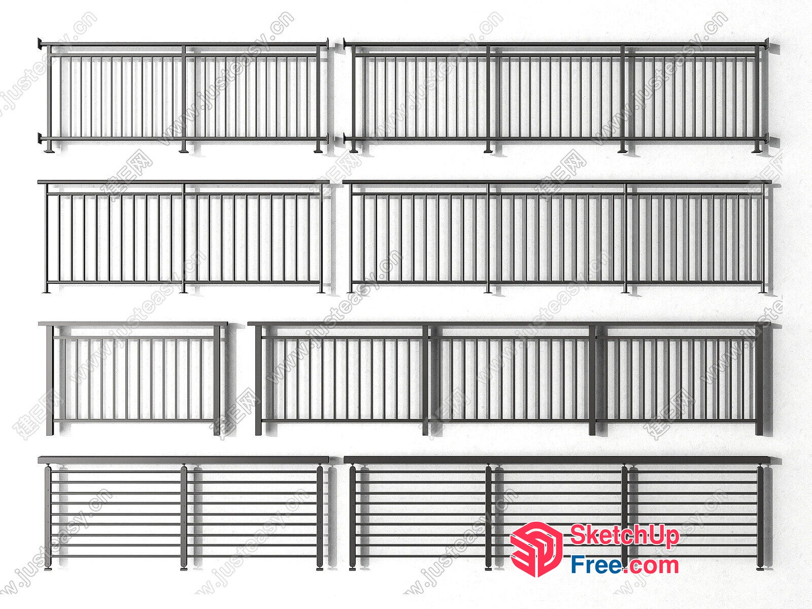 Metal Railing Collection 3D SketchUp File