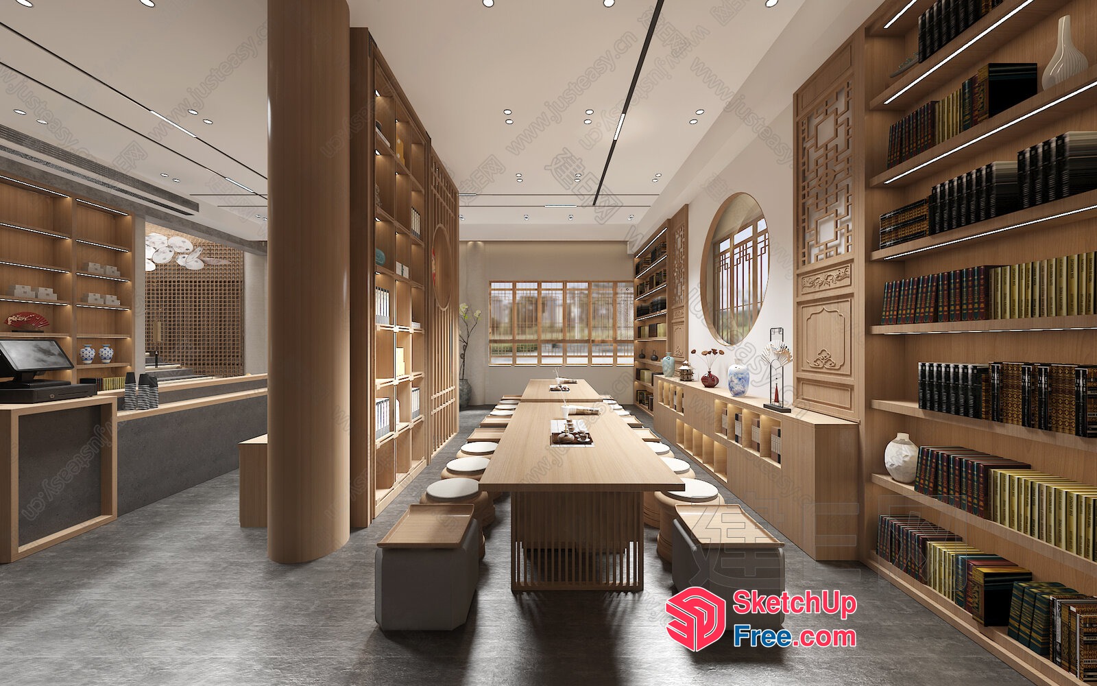 Modern Japanese-Inspired Interior Design 3D SketchUp File