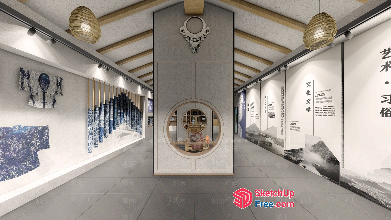 Modern Asian-Inspired Interior Design 3D SketchUp File