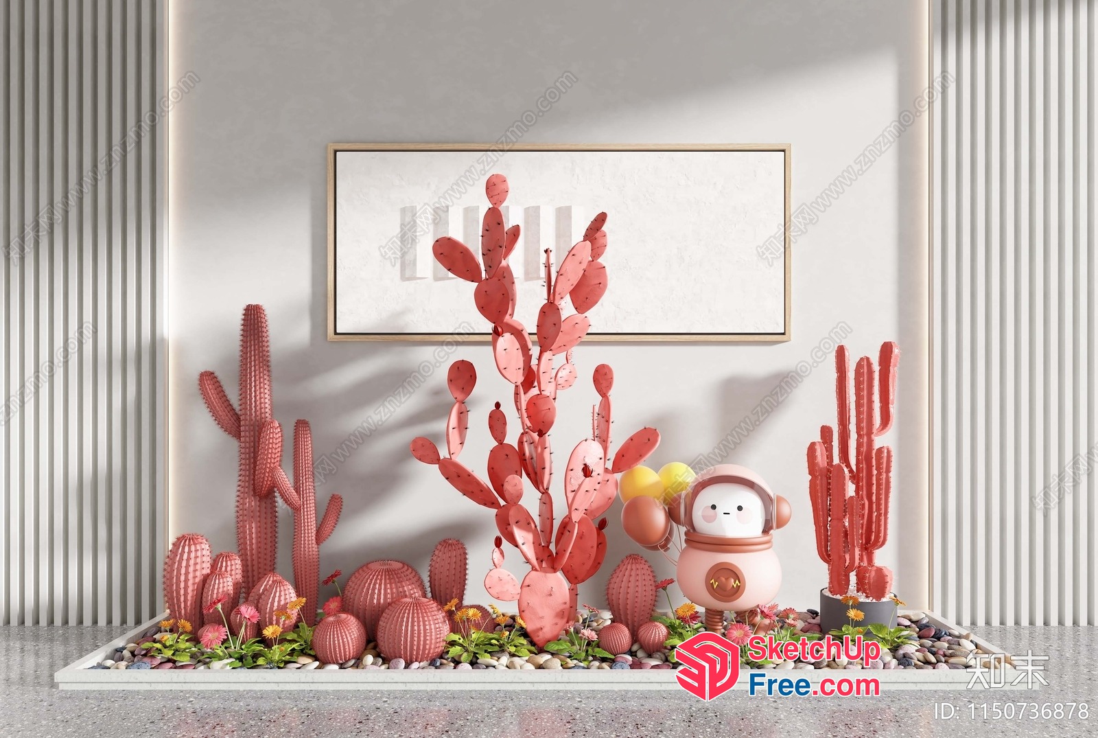 Modern Desert Oasis Interior 3D SketchUp File
