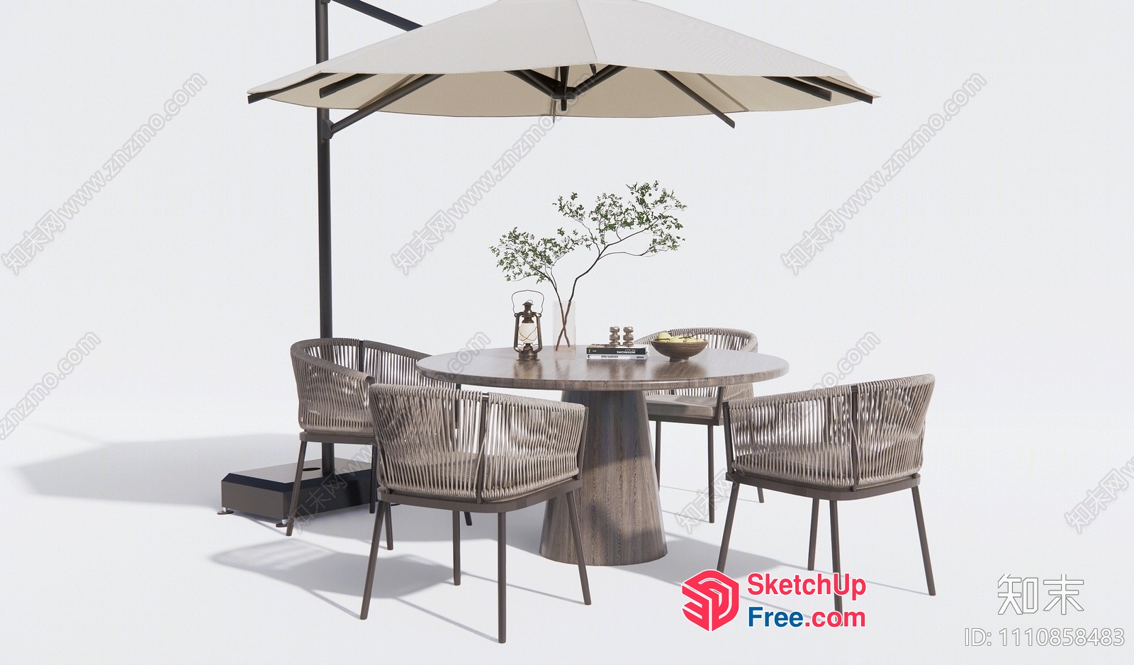 Outdoor Table And Chair Set 3D SketchUp File