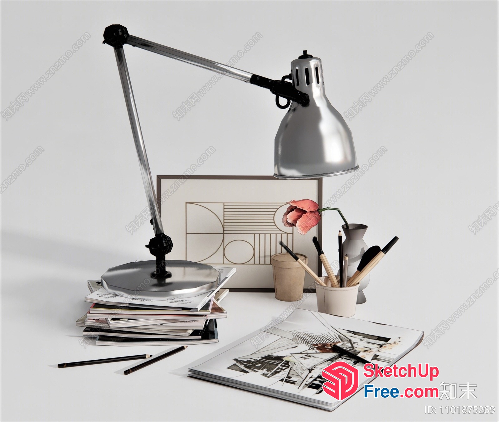 Minimalist Style Office Interior With Modern Decor 3D SketchUp File