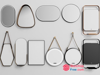 Modern Mirror Collection 3D SketchUp File