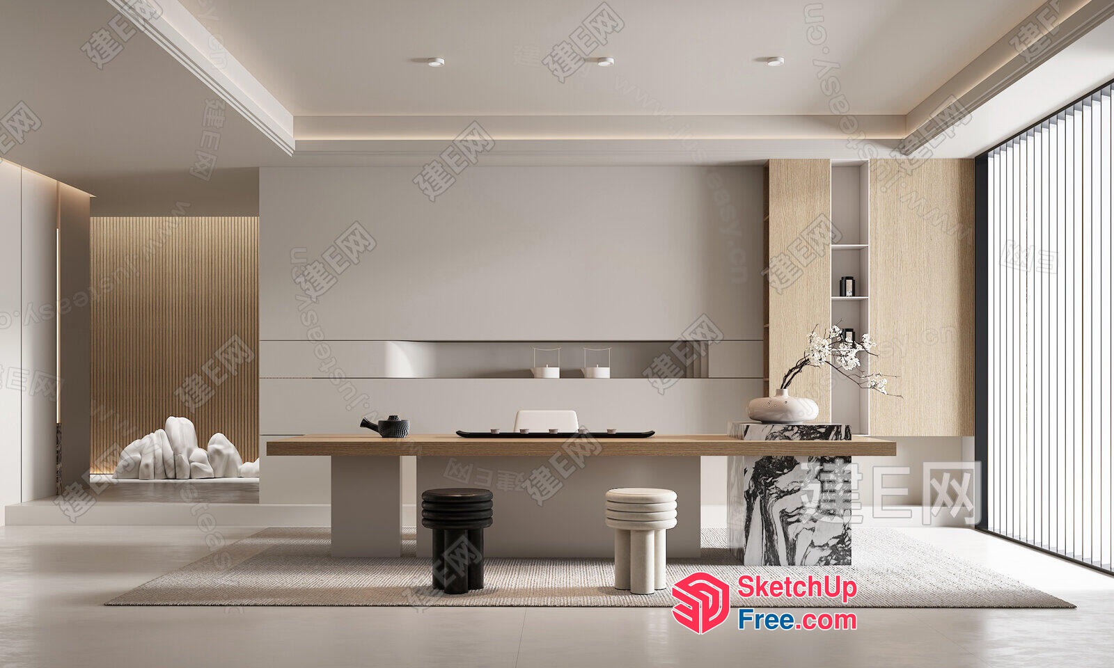 Elegant And Modern Office Interior Design 3D SketchUp File