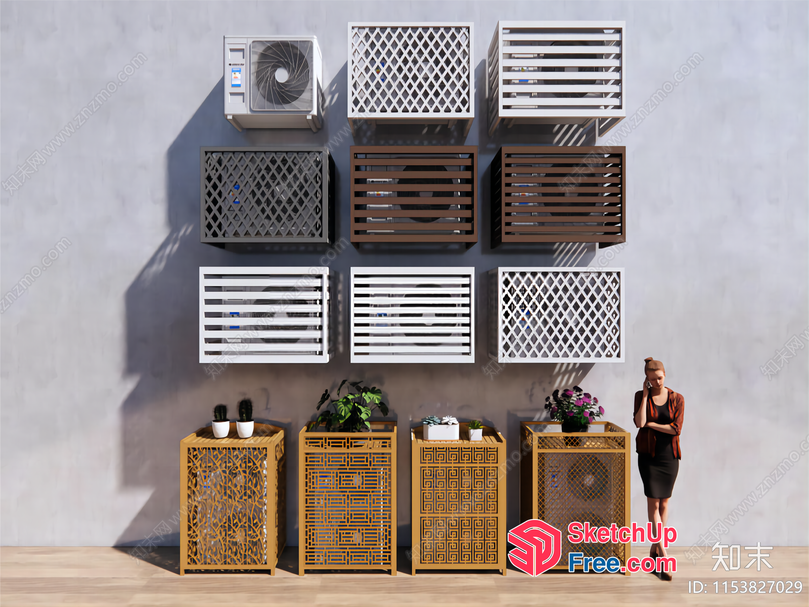Decorative Wall Elements And Furniture 3D SketchUp File