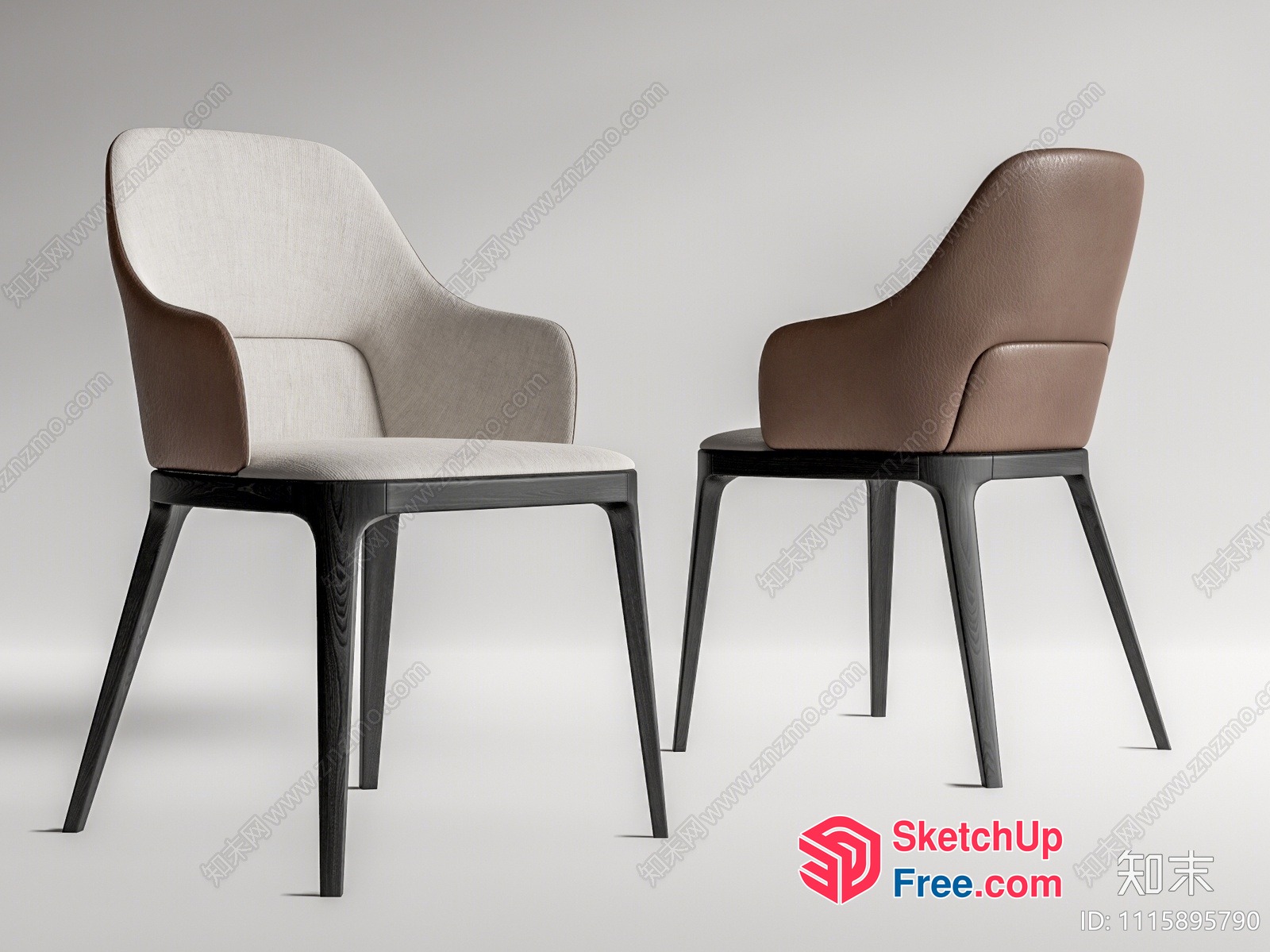 Modern Minimalist Dining Room Chairs 3D SketchUp File