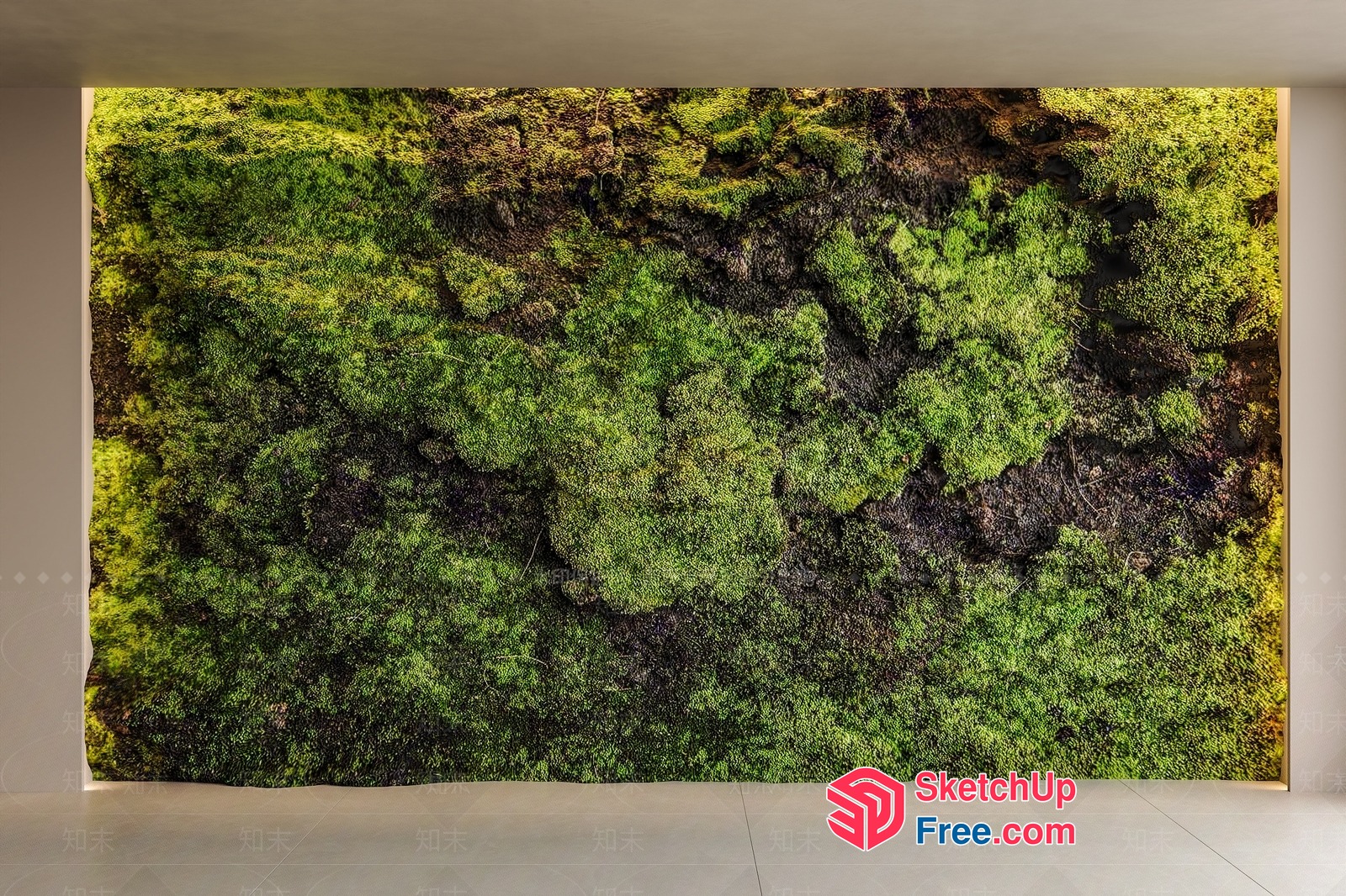 Green Moss Wall Decor 3D SketchUp File