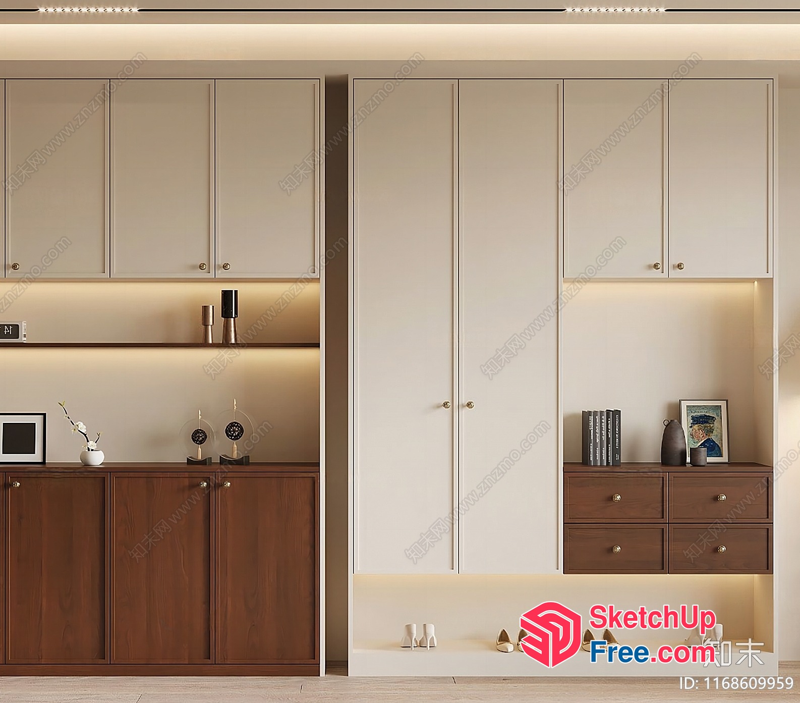 Modern Minimalist Interior Design With Neutral Color Scheme 3D SketchUp File