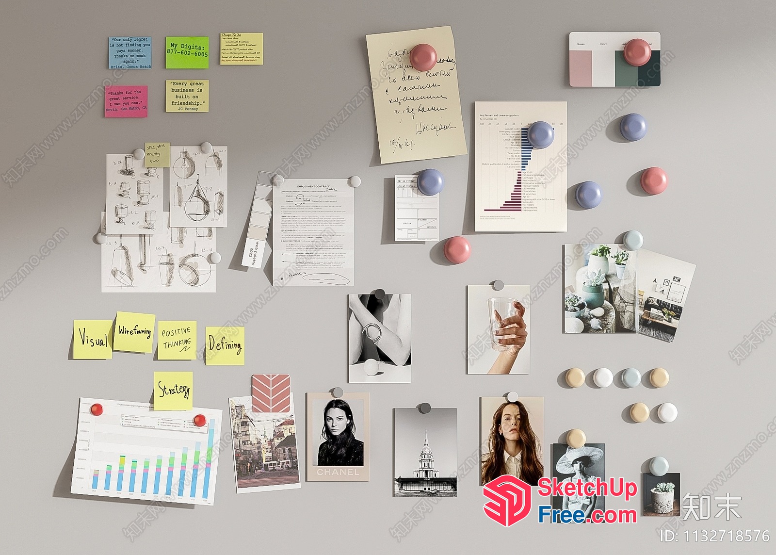 Inspirational Vision Board 3D SketchUp File