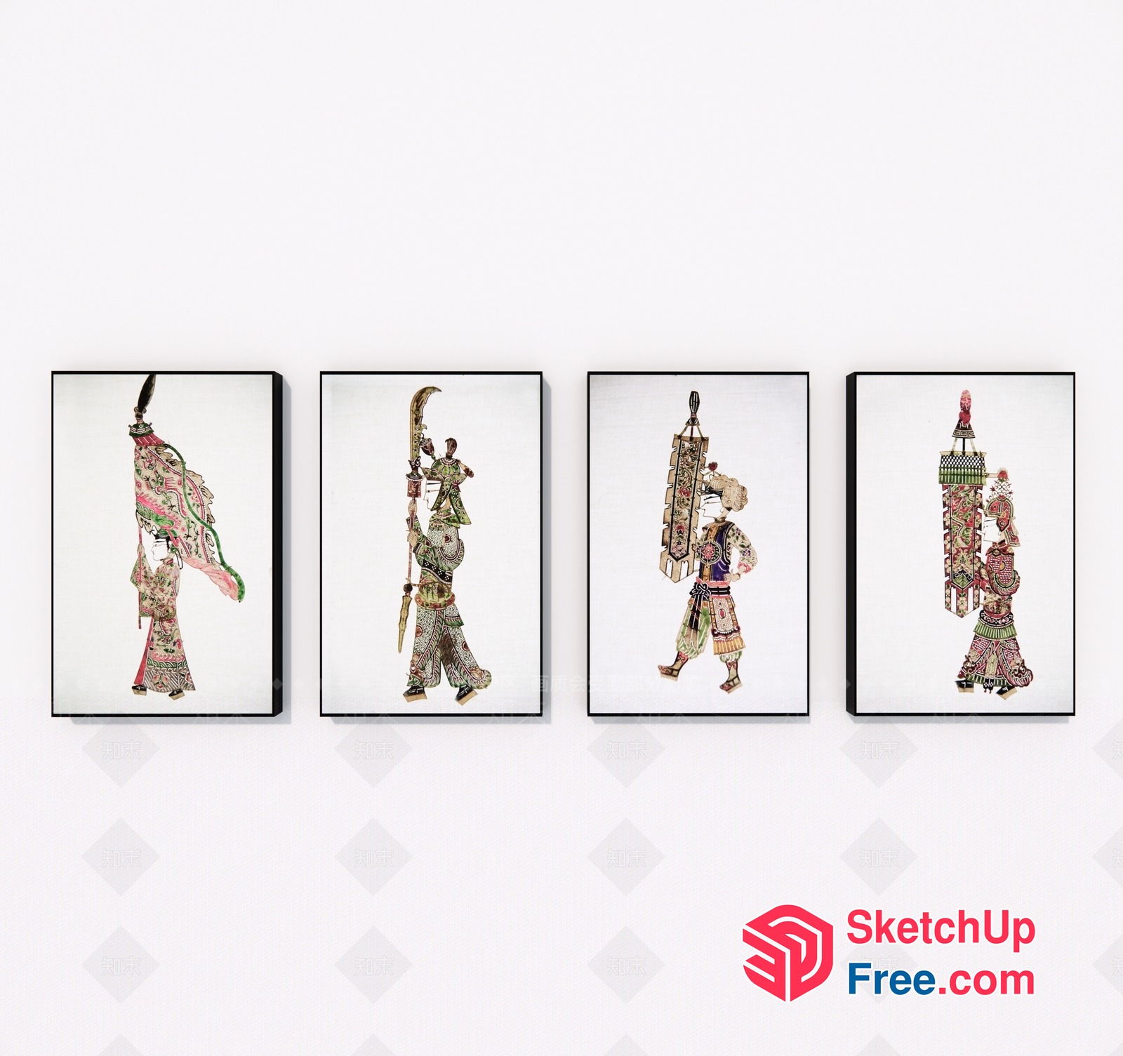 Elegant Chinese Artwork 3D SketchUp File