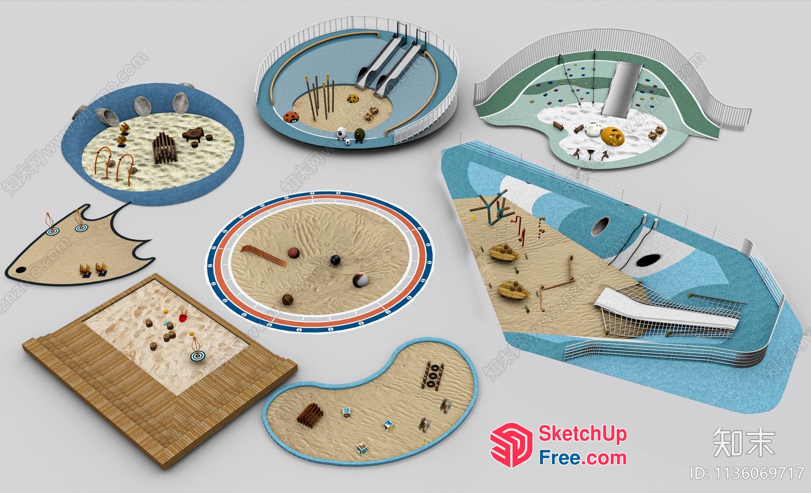 3D Rendered Architectural Model Of A Playground 3D SketchUp File
