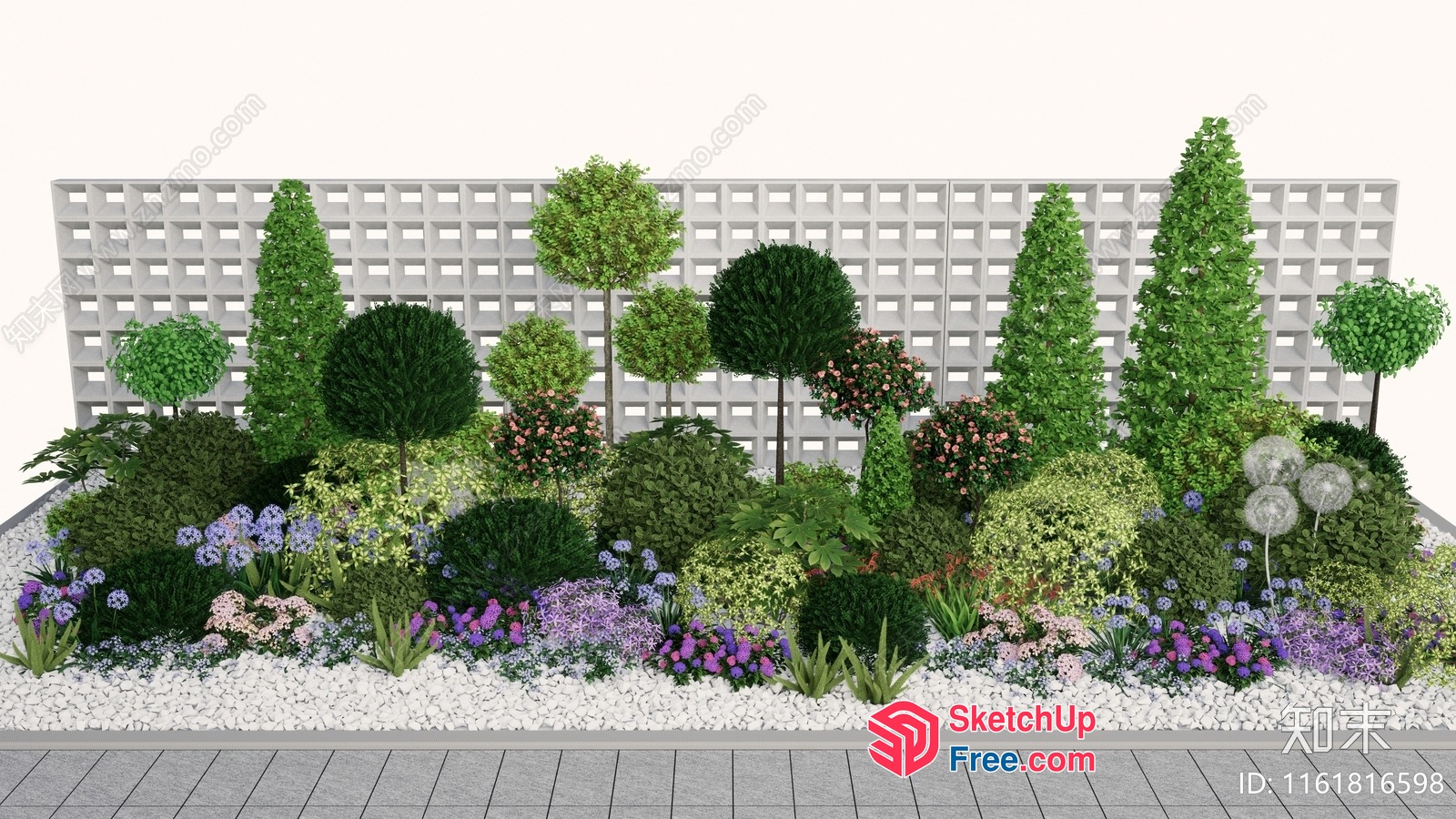 Modern Garden Landscape 3D SketchUp File