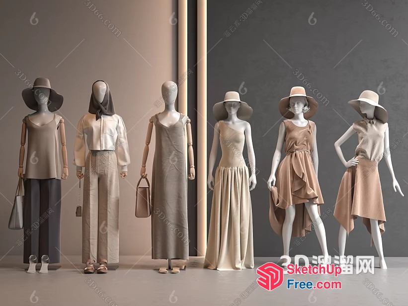 Fashionable 3D Models Of Women'S Clothing 3D SketchUp File