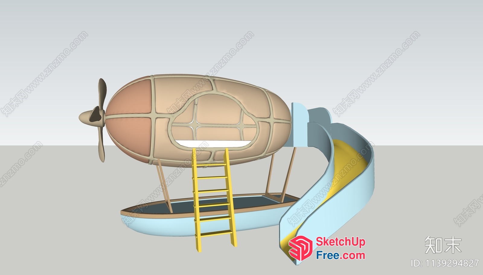 Futuristic Airship-Inspired Play Structure 3D SketchUp File