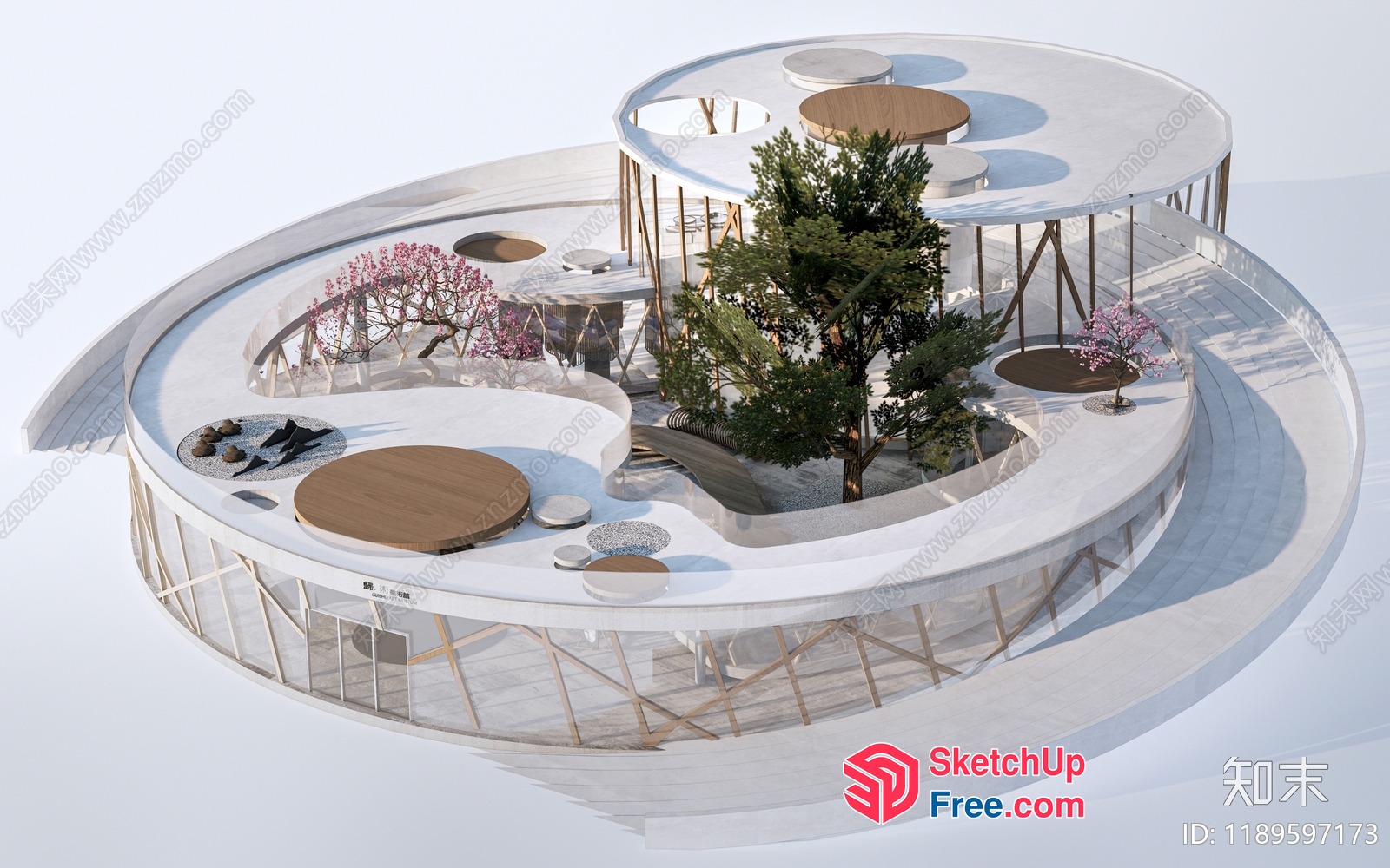 Modern Japanese-Style Villa Exterior Design 3D SketchUp File
