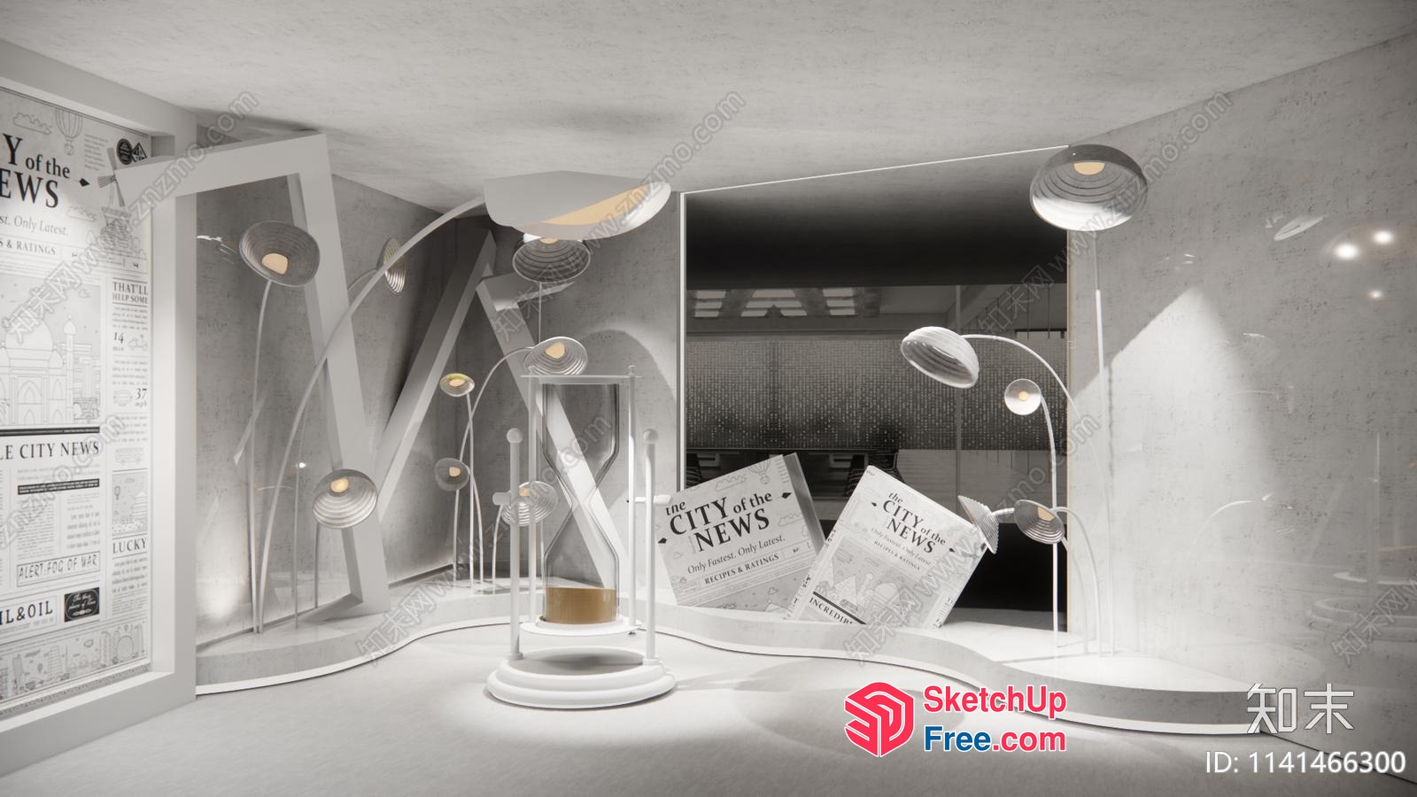 Timeless City Newsroom 3D SketchUp File