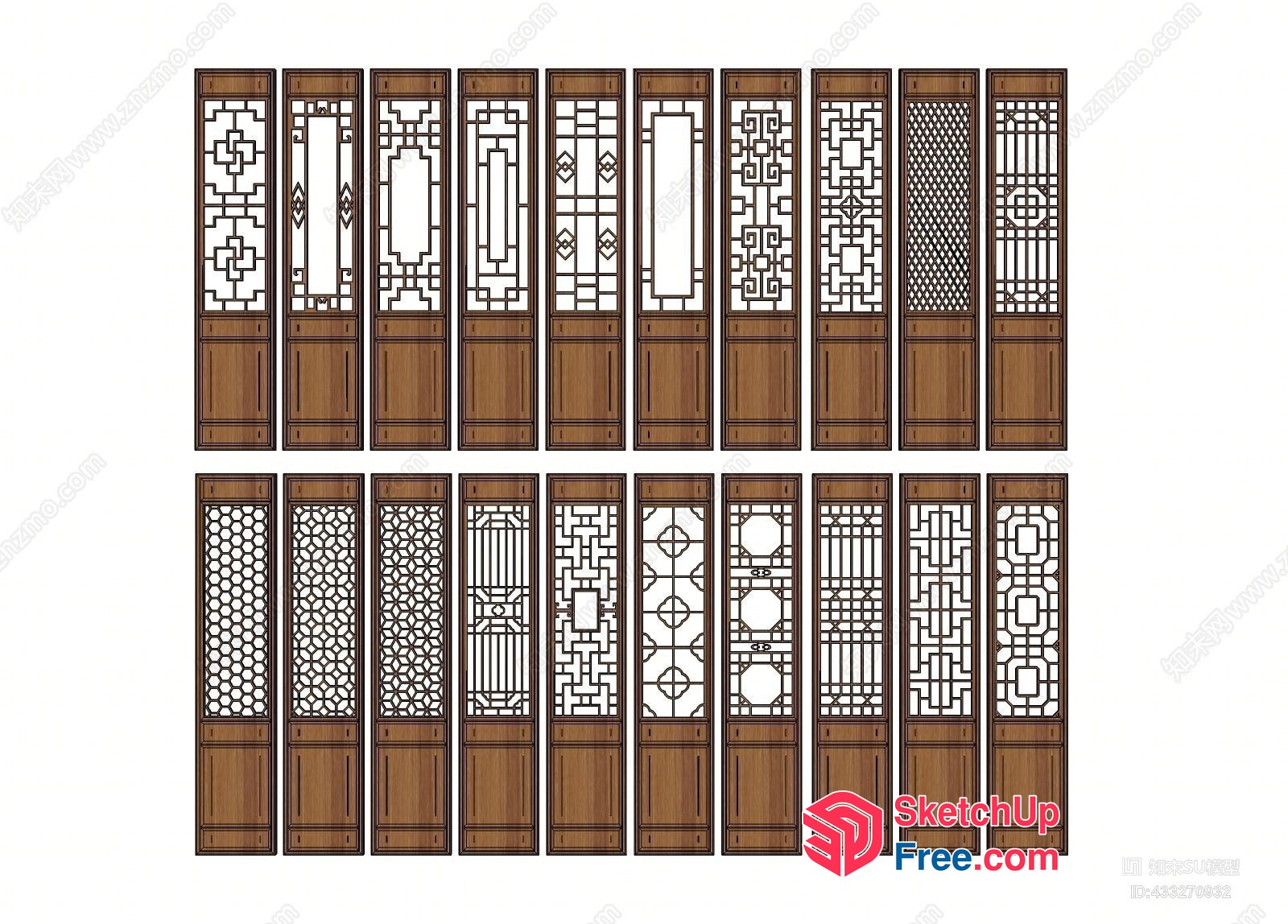 Elegant Wooden Door Designs 3D SketchUp File