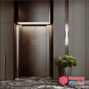 Elegant Modern Design Elevator Interior 3D SketchUp File
