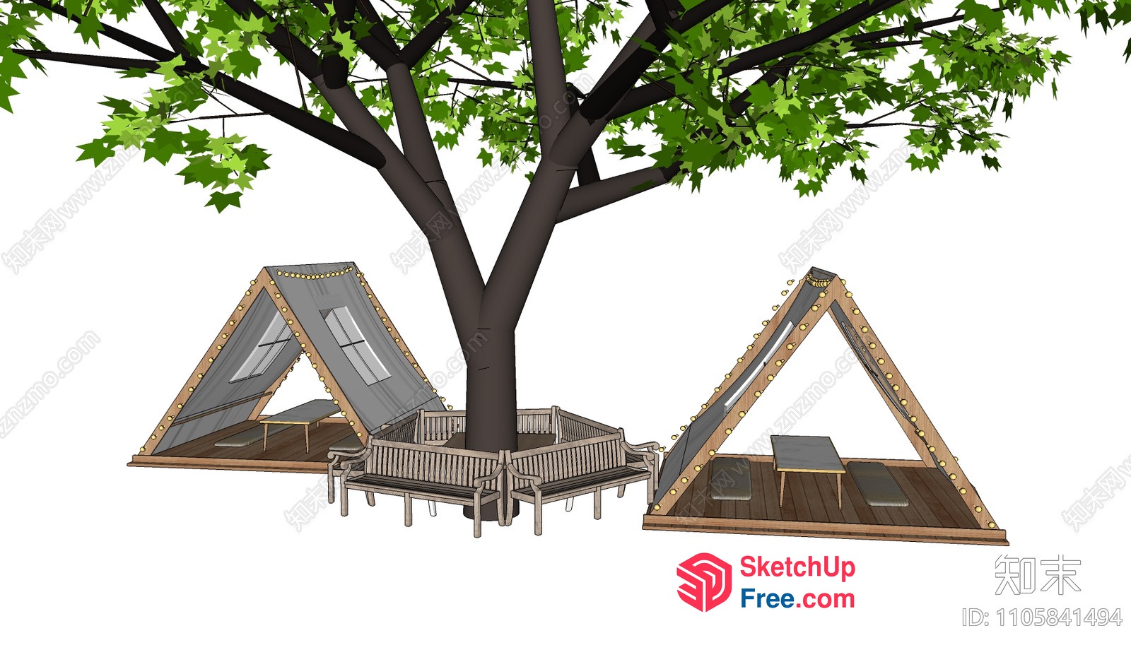 Treehouse Outdoor Furniture 3D SketchUp File