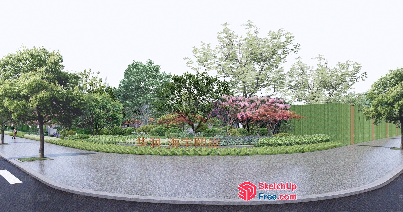 Serene Landscape Garden 3D SketchUp File