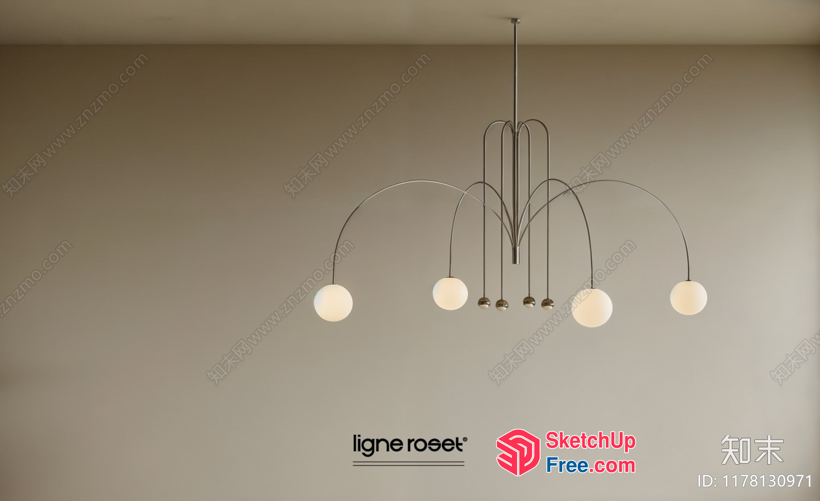 Ligne Roset Interior Light Fixture 3D SketchUp File