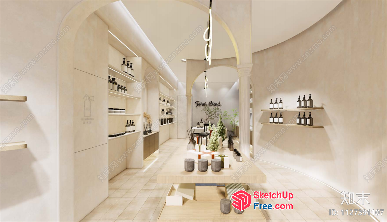 Interior Design Of A Modern And Elegant Store 3D SketchUp File