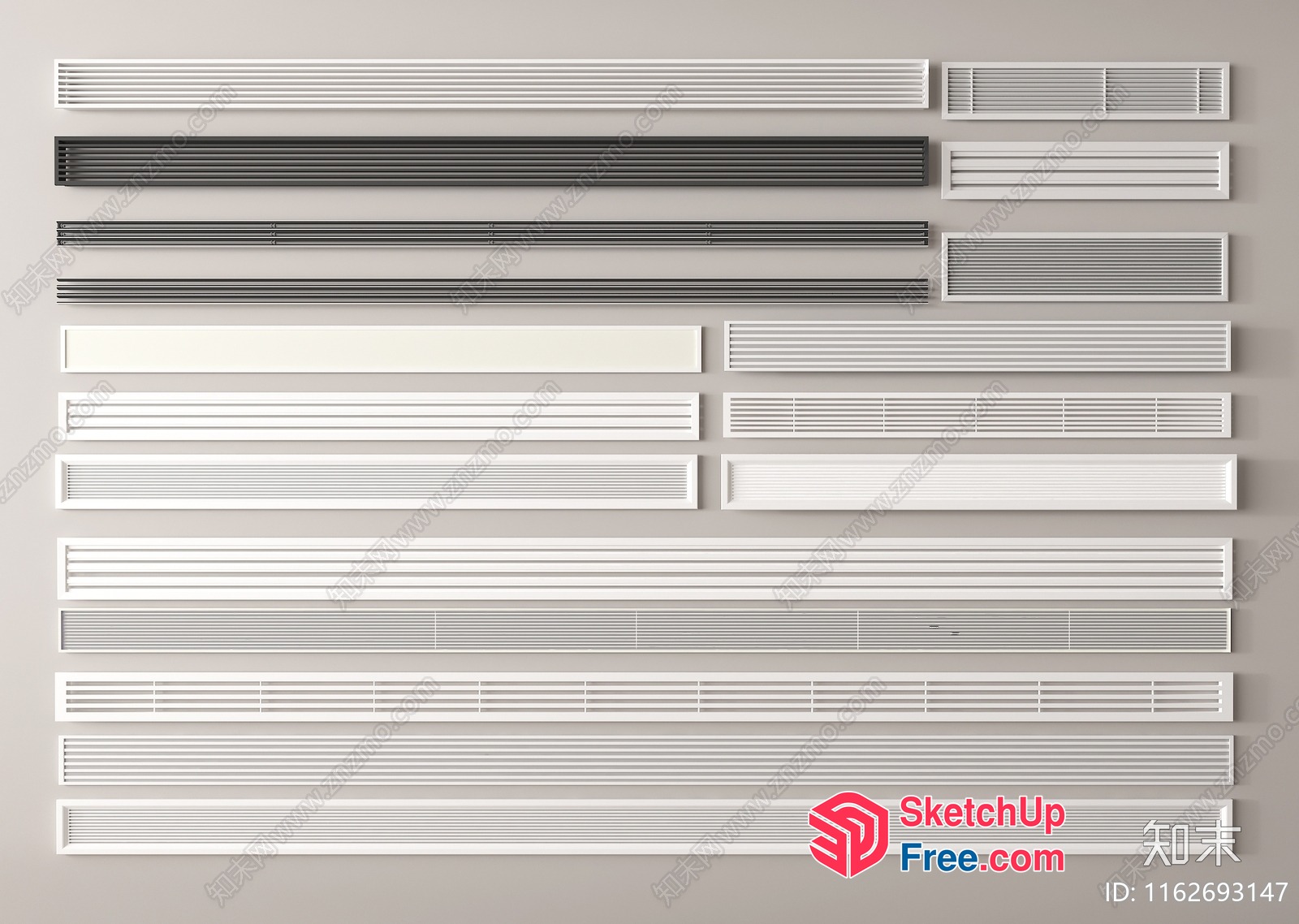 Long Linear Decorative Elements 3D SketchUp File