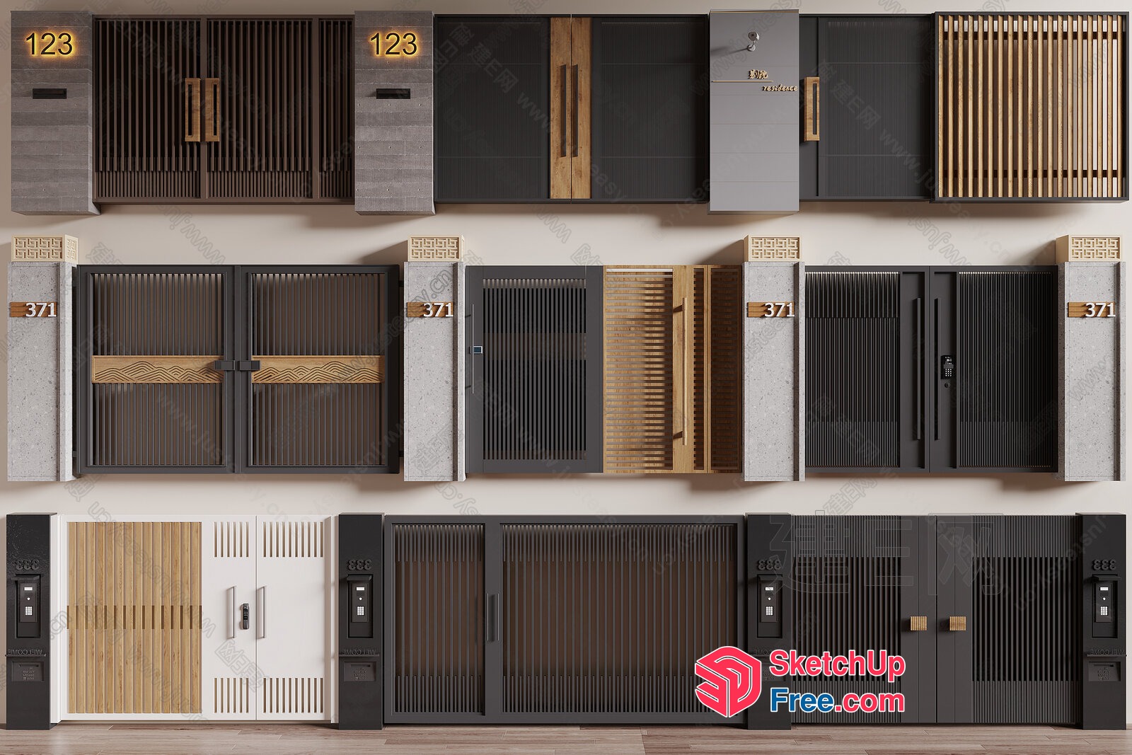Modern Door Designs And Styles 3D SketchUp File