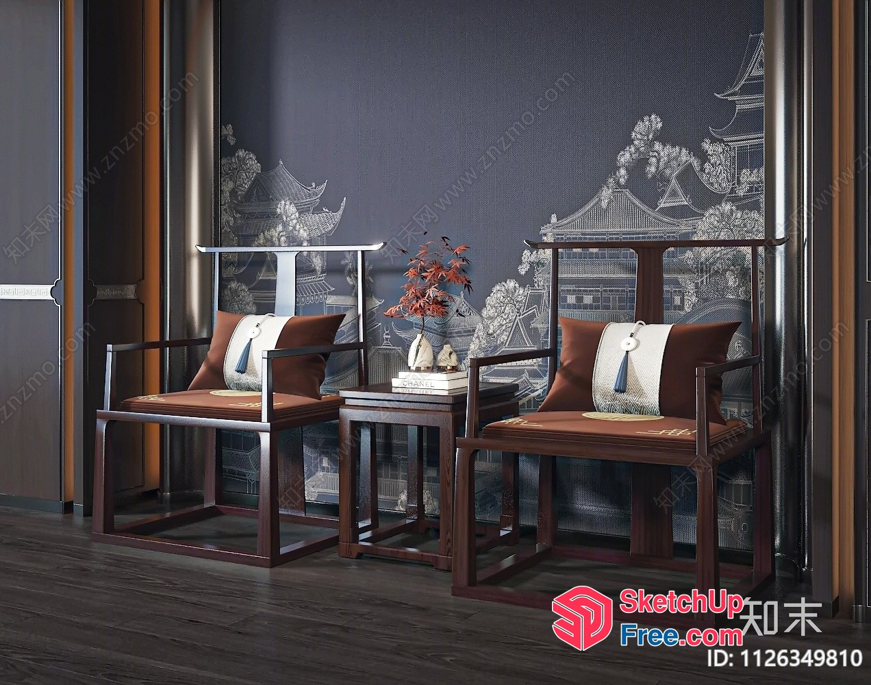 Traditional Chinese-Style Interior Decor 3D SketchUp File