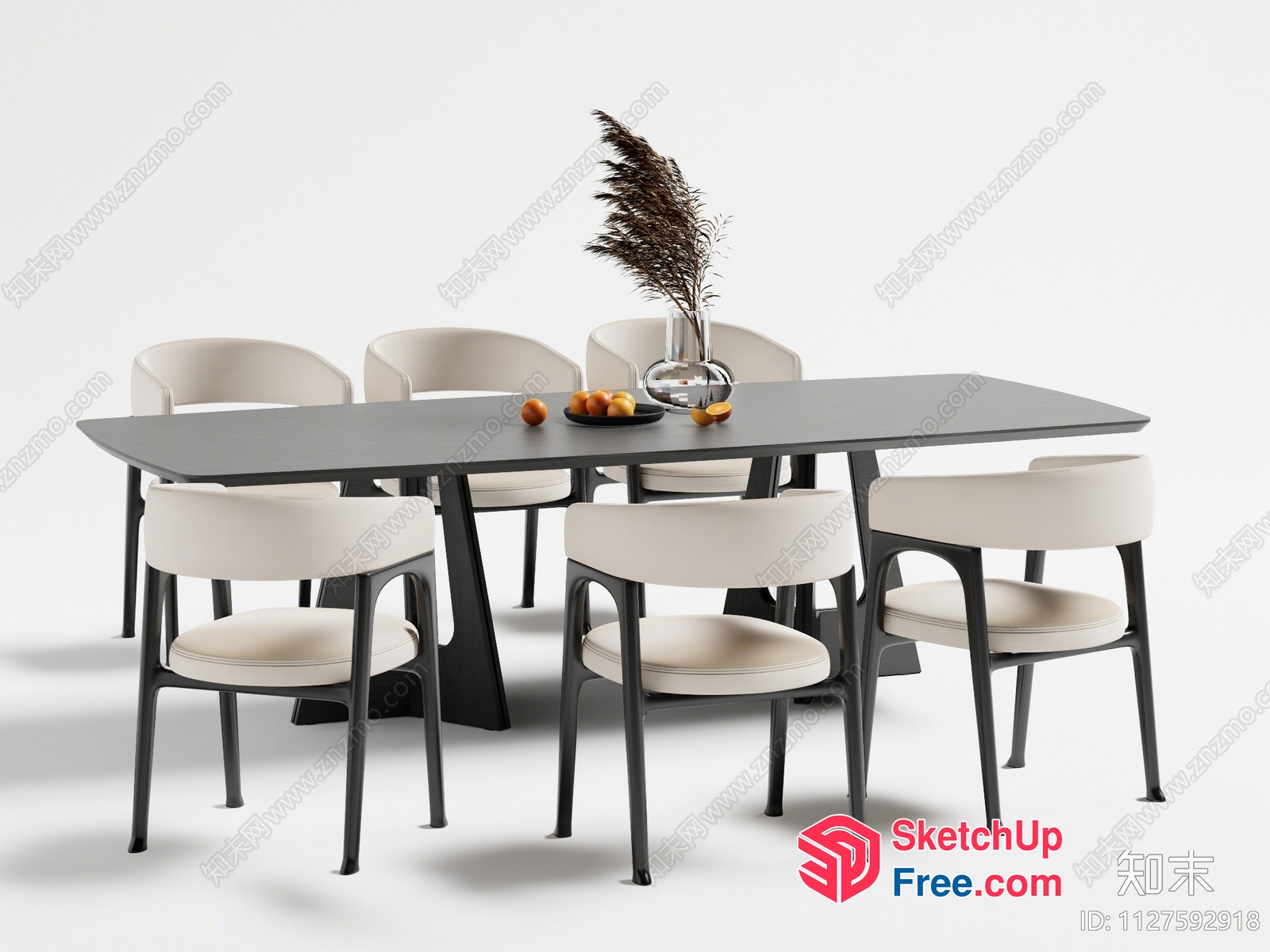 Minimalist Style Dining Room Furniture 3D SketchUp File