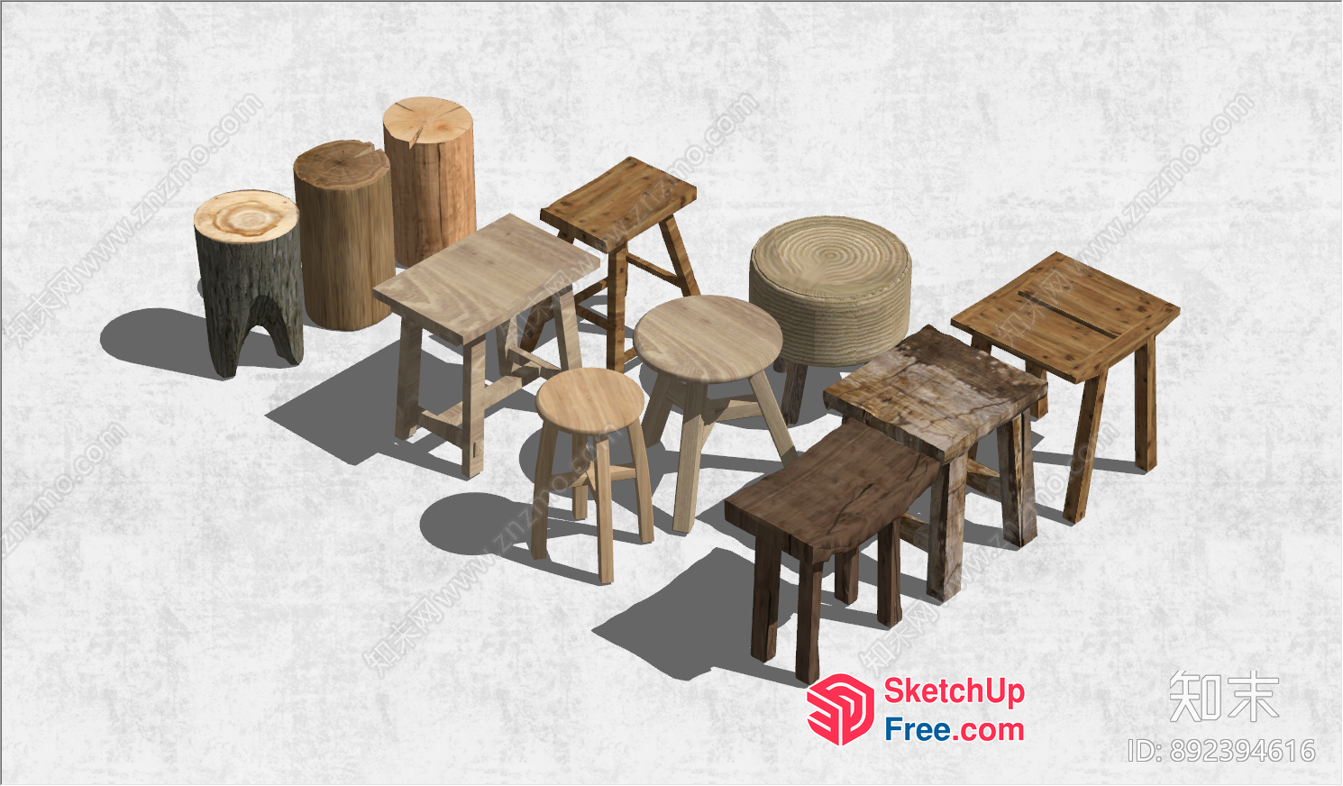 Wooden Furniture Collection 3D SketchUp File