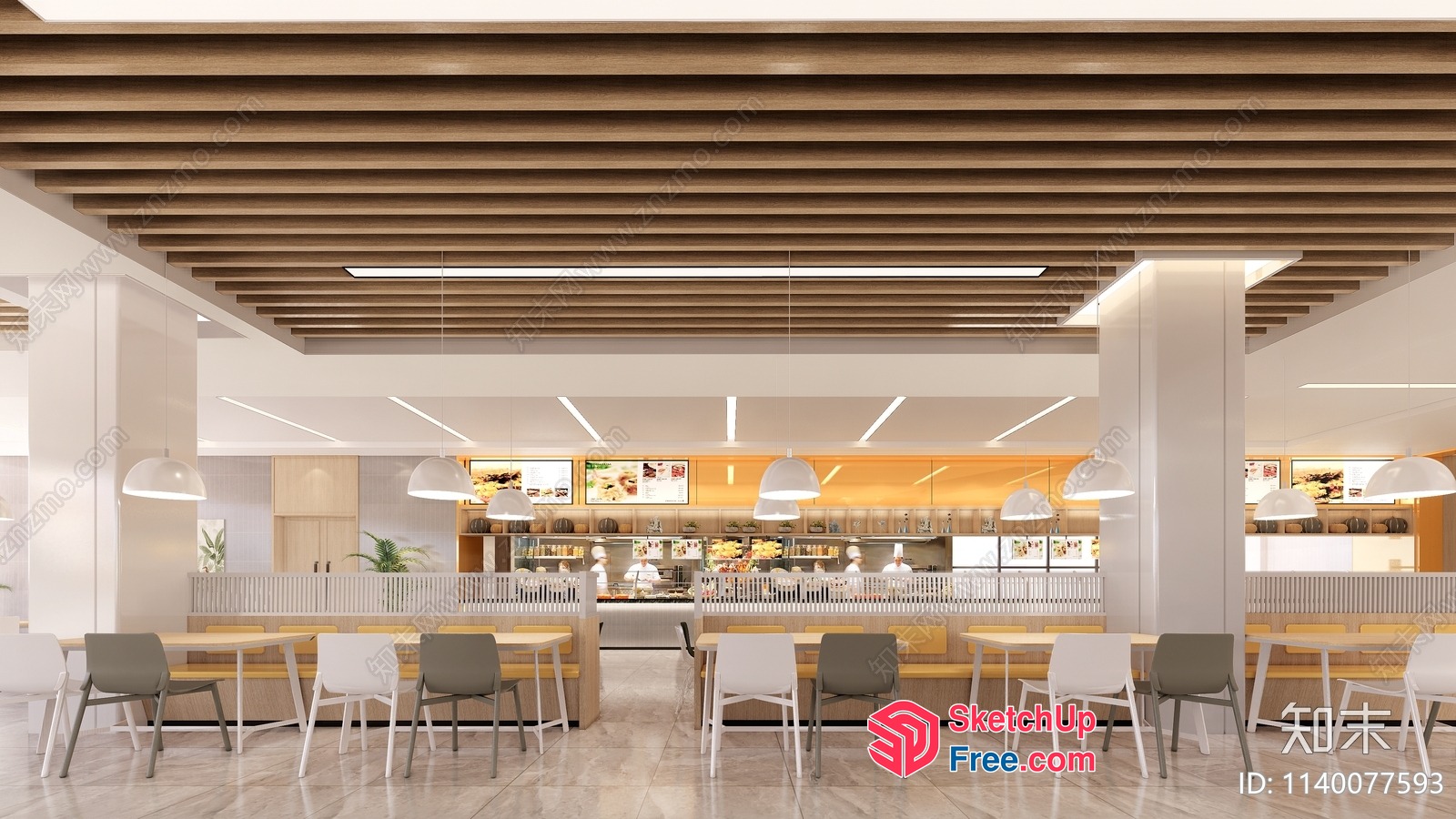 Modern Minimalist Commercial Interior Design 3D SketchUp File