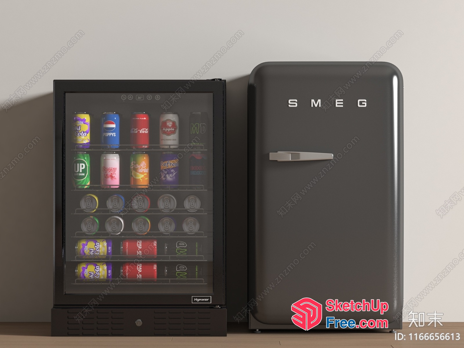 Mini Fridge And Soda Machine 3D SketchUp File