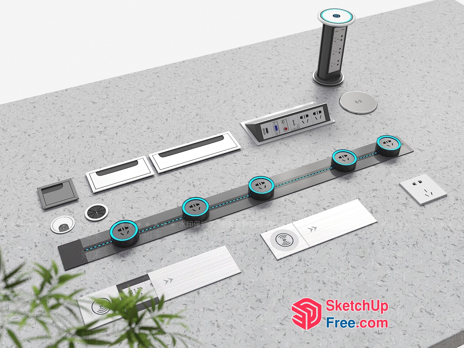 Modern Elevator Interior Design Elements 3D SketchUp File