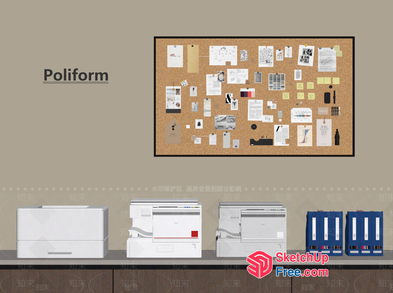 Poliform Office Furniture 3D SketchUp File