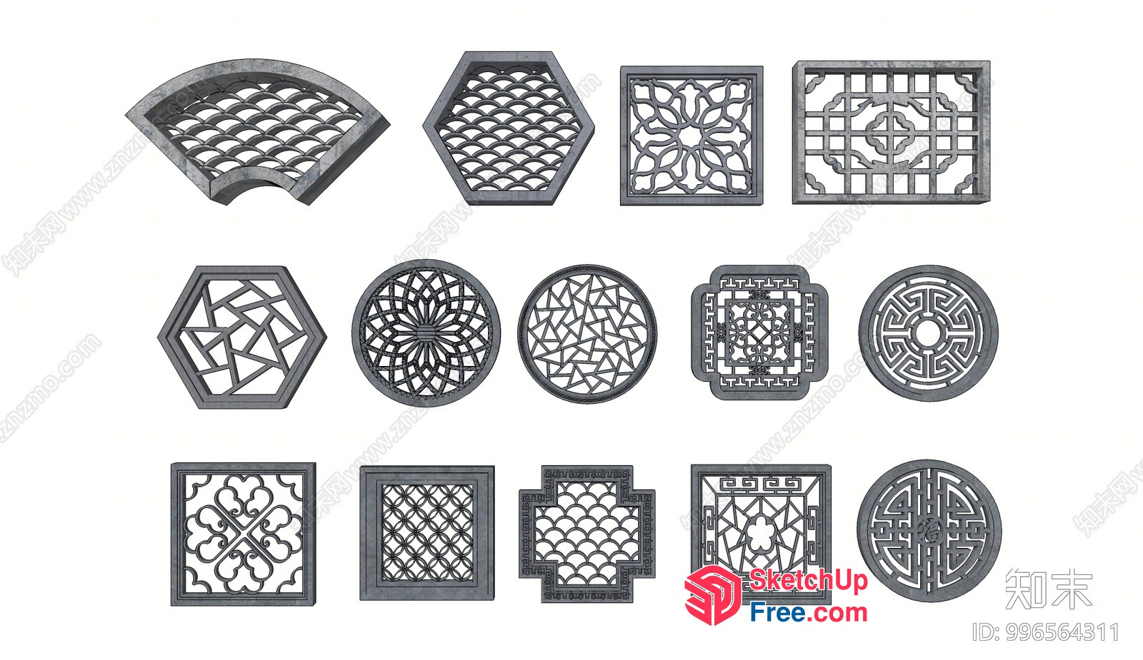 Decorative Grates For Architectural And Interior Design 3D SketchUp File