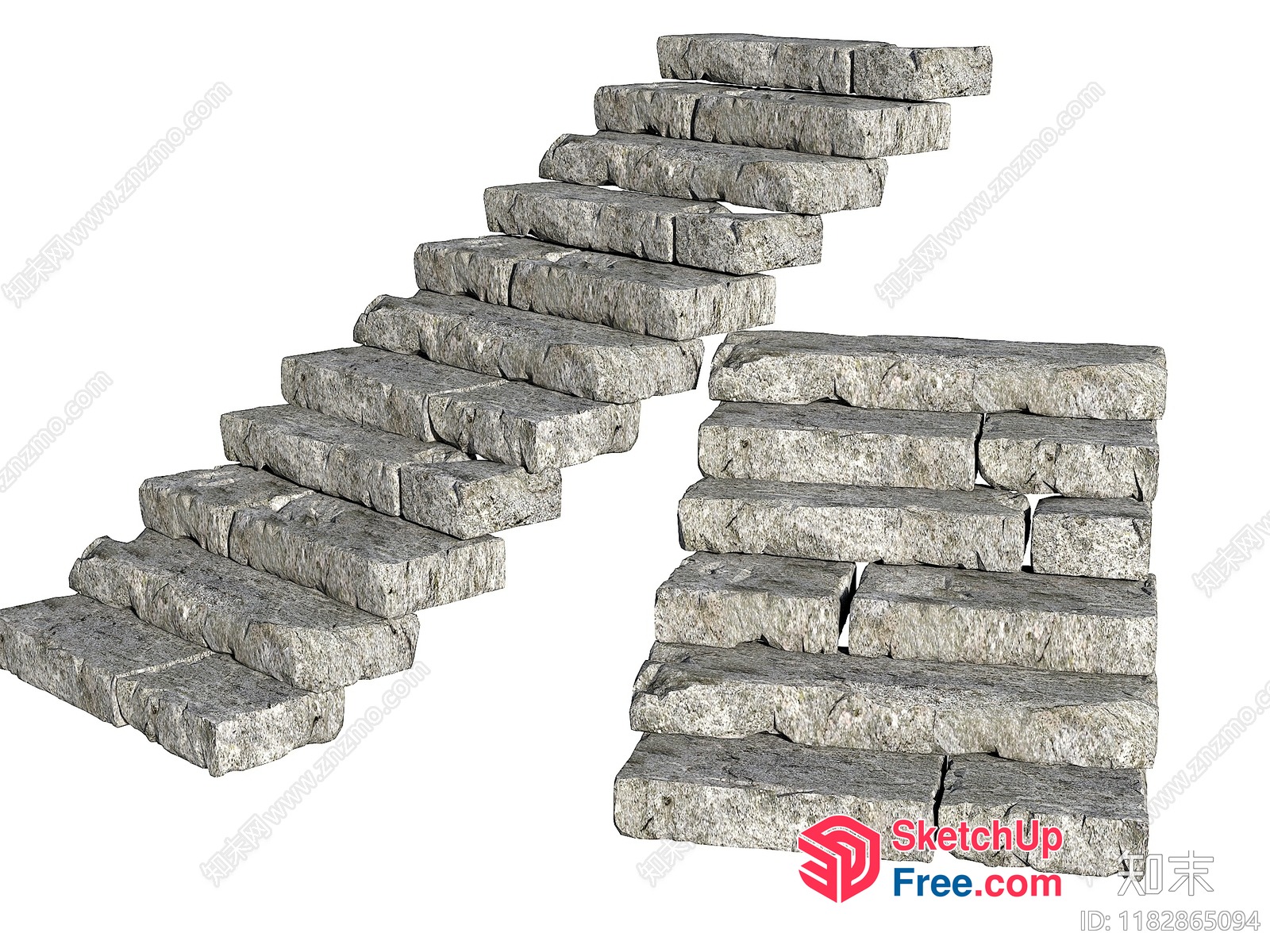 Stone Staircase Interior 3D SketchUp File