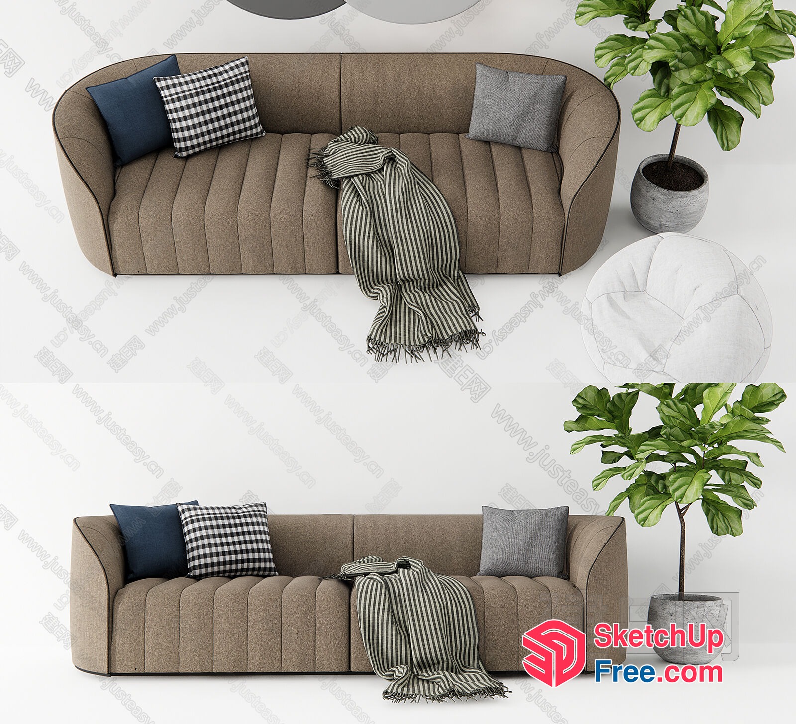 Modern Living Room Furniture Collection 3D SketchUp File