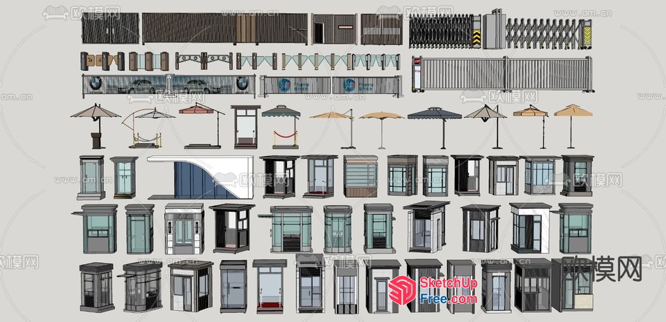 Various Building Exteriors And Interiors 3D SketchUp File