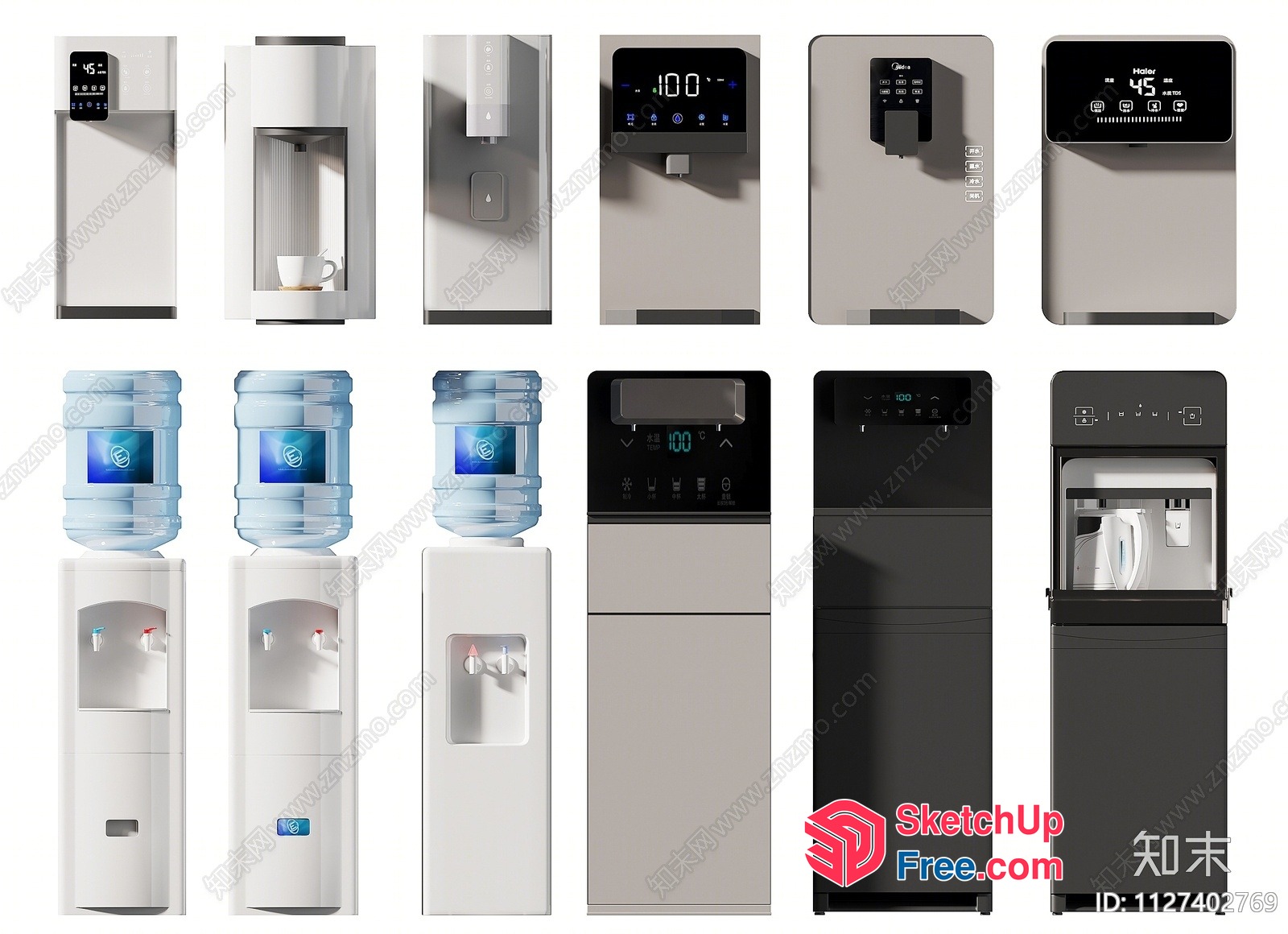 Water Dispenser Collection 3D SketchUp File