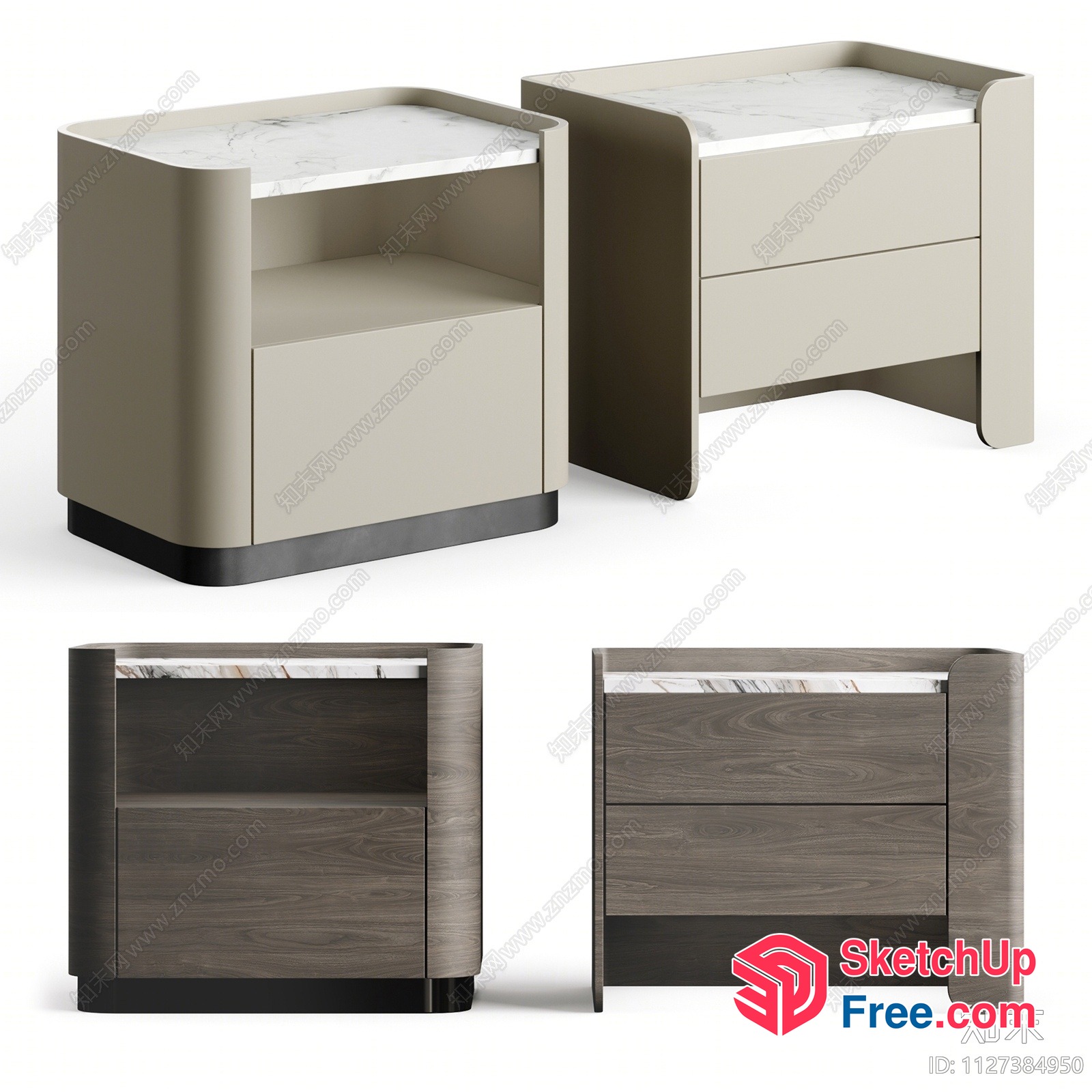 Modern Nightstand Furniture 3D SketchUp File