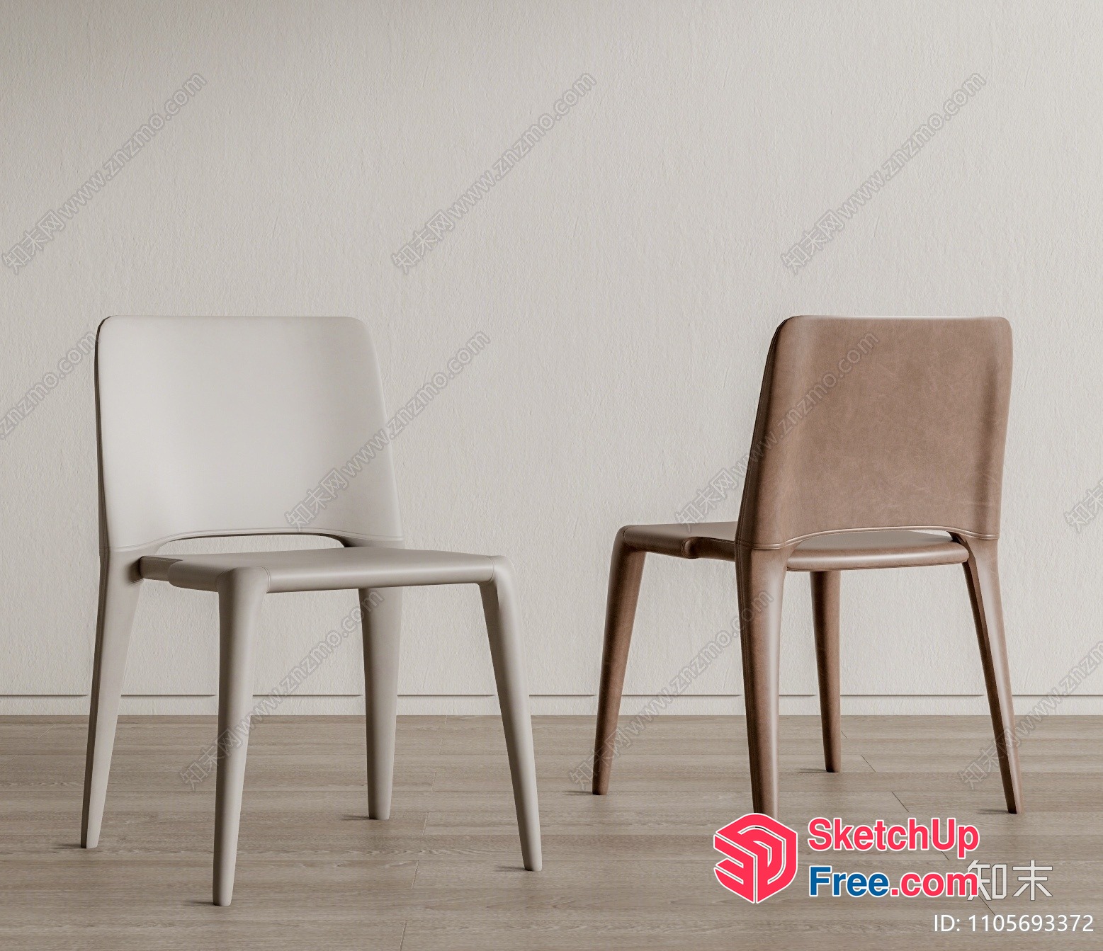 Modern Minimalist Dining Chairs 3D SketchUp File