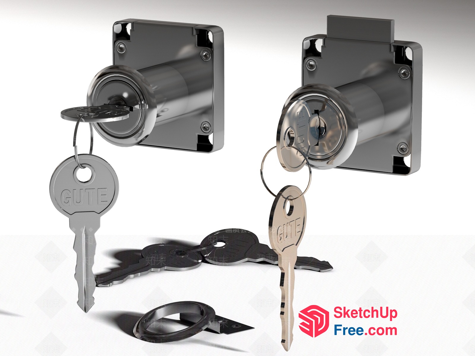 Modern Keyhole Design Elements 3D SketchUp File