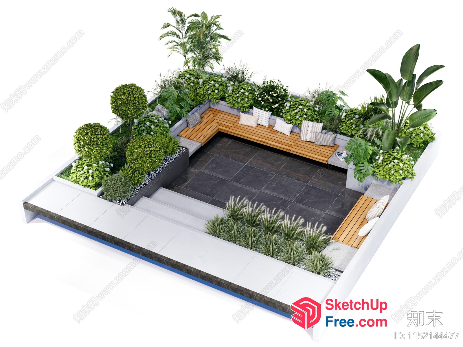 Modern Outdoor Patio Garden Furniture 3D SketchUp File