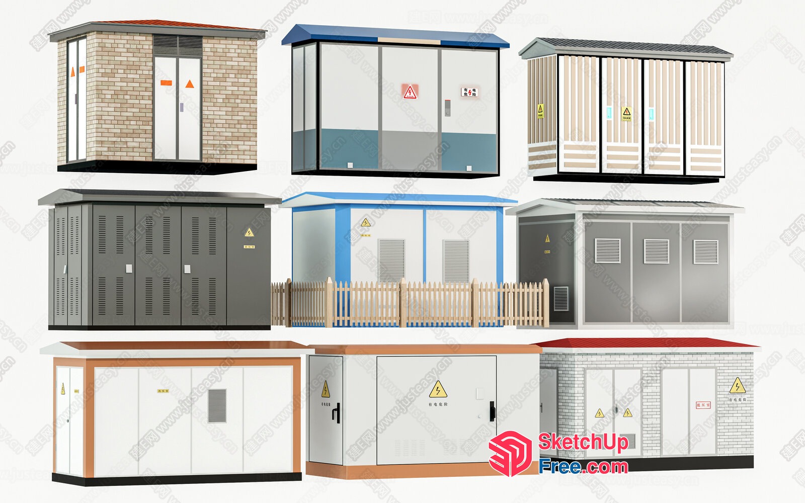 Electrical Substation Equipment 3D SketchUp File