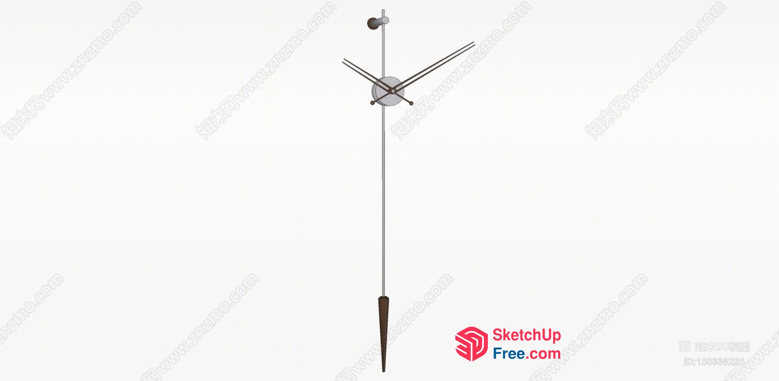 Hanging Clock With Long Pendulum 3D SketchUp File